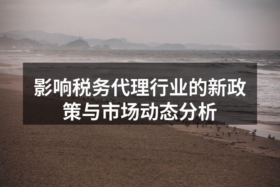 影响税务代理行业的新政策与市场动态分析